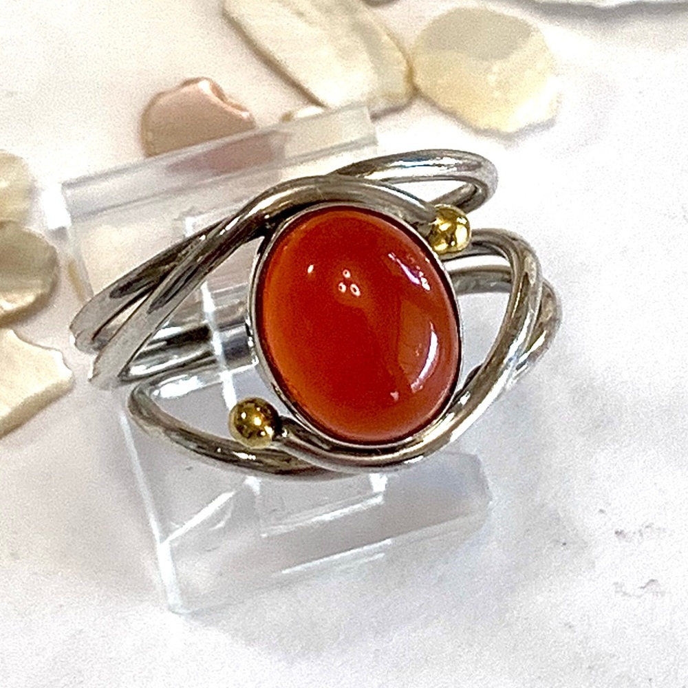 Carnelian Sterling Silver Ring